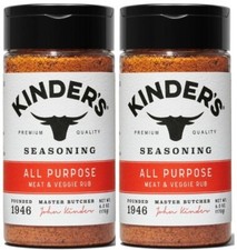 Kinder's All Purpose Meat Vegetable Seasoning Spice 6 oz 2 Jars