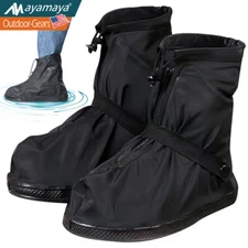 Waterproof Shoe Covers Reusable Zipped Overshoe Rain Snow Boot for Outdoor Travl