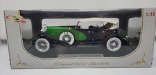  1934 DUESENBERG GREEN/BLACK OPENING DOORS & HOOD 1:18 SIGNATURE MODELS