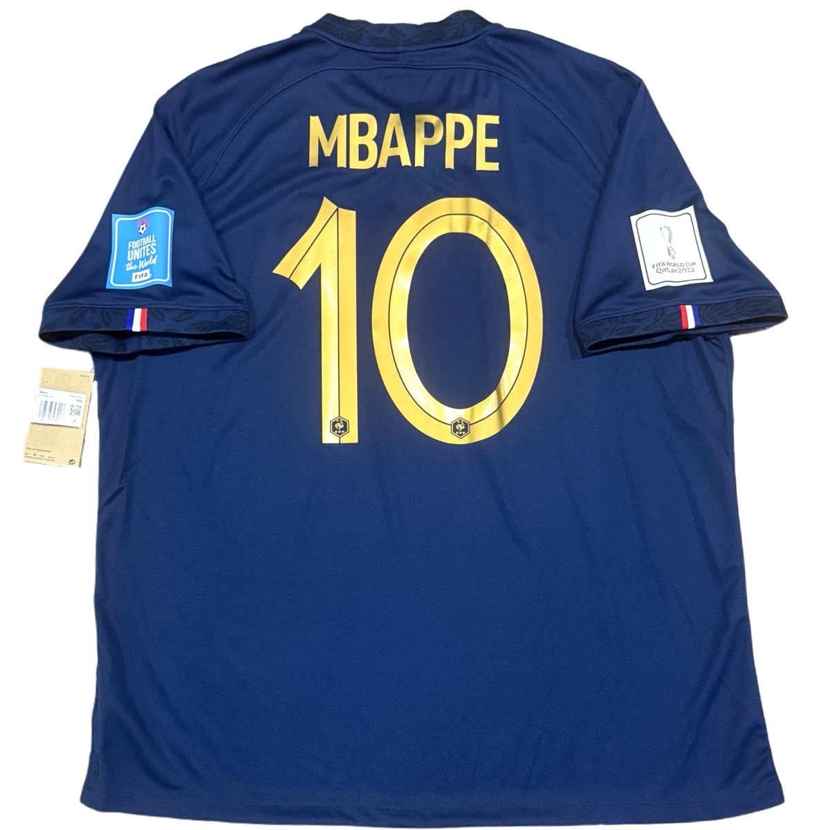 2022 France Home Jersey #10 Mbappe 2XL Nike World Cup Final