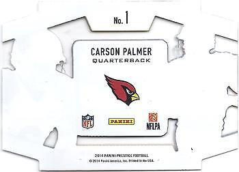 Carson Palmer 2014 Panini Prestige #1 Capitani Arizona Cardinals - Foto 2 di 2