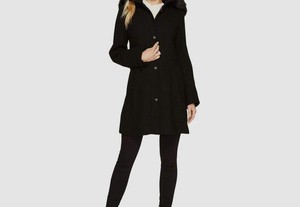 calvin klein faux wool trench coat