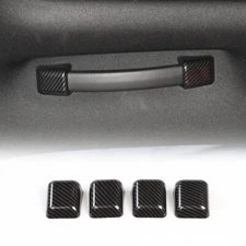4X Roof Grab Handle Trim Decoration Cover For Dodge Challenger 10+ Carbon Fiber