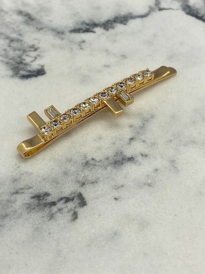 Auth FENDI FF Rhinestone Hair Clip - Pre owned / KD3311 - Image 2 of 4