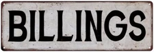 BILLINGS Vintage Look Rustic Metal Sign City State 106180041170