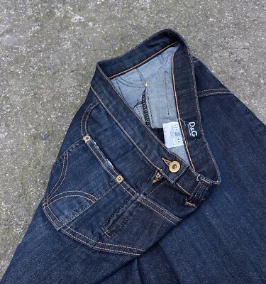 Rare Vintage Dolce & Gabbana Y2K D&G Leather Label Blue Denim Mini
