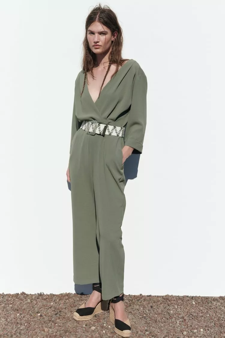 LONG JUMPSUIT - Dark khaki