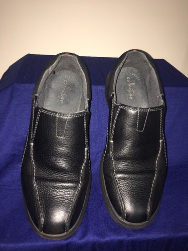 clarks cotrell step black oily leather