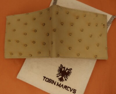 Tobin Marcus RFID Blocking Peruvian OSTRICH LEATHER WALLET Mens GIFT NEW  1 Of 1