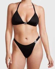 Victoria's Secret Swim VS Shine Hardware Top Bikini Swim Set High leg Bottom Set