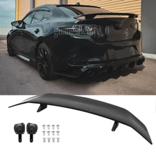For Mazda 3 Axela Sedan GT Racing Glossy Black 46" Rear Trunk Spoiler Wing Lip