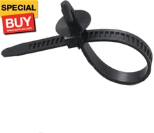 30 Pcs Car Wire Tie Straps Plastic Self-locking Cable Ties Auto Nylon Black Adju