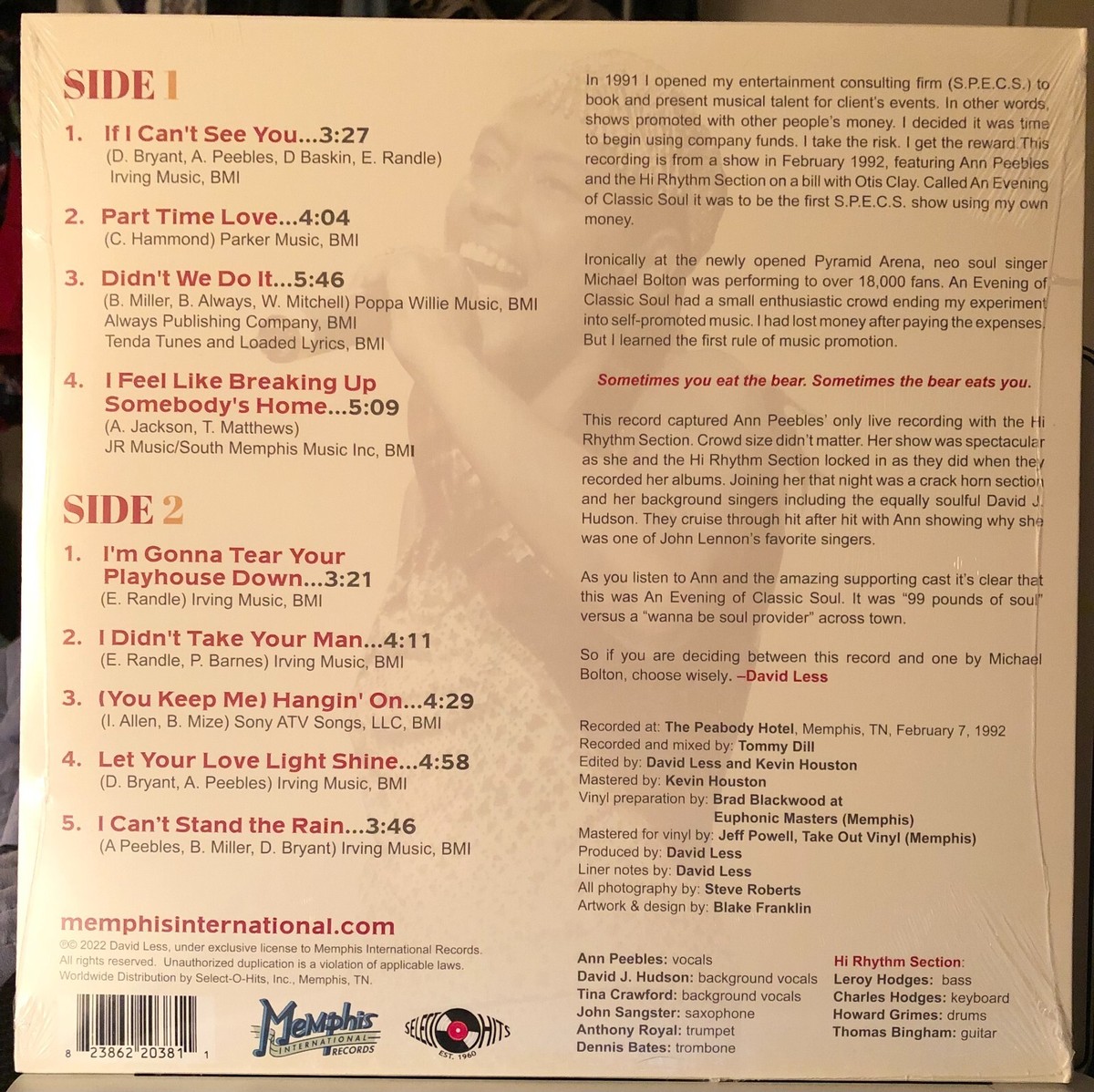 Ann Peebles & Don Bryant LP3枚＋来日公演記念パンフ Ann Peebles & Hi Rhythm Section 