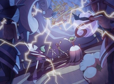 Anime pok mon gallade gardevoir lajourn e lesoir Stitched Gaming Mat Desk
