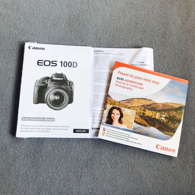 Canon EOS 100D Camera Original Instruction Manual Kit