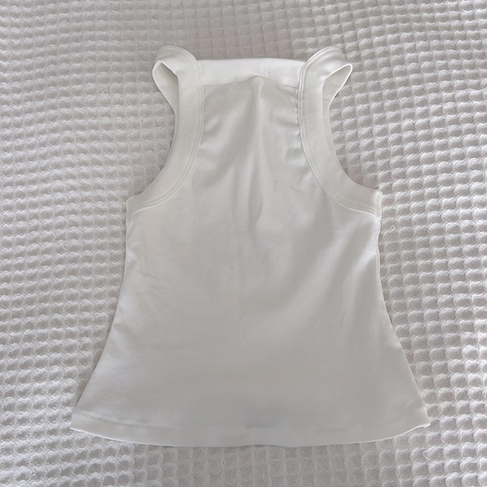 A.L.C. Hannah Square Neck White Cotton Basic Ever… - image 5