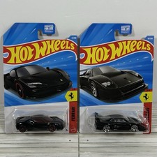 2026 Hot Wheels Ferrari F40 Competizione + Ferrari SF90 Stradale Black Lot of 2