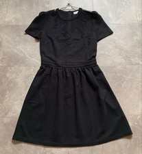 REDVALENTINO Black Sheer Star Print Dress M Size Short Sleeve