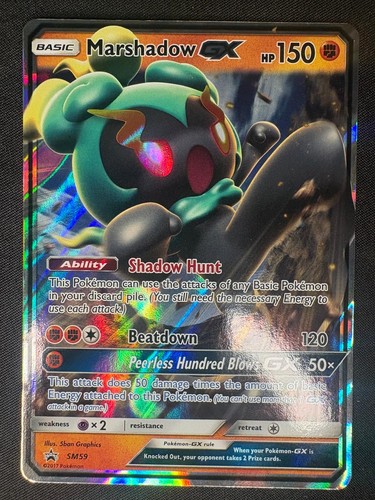 Marshadow GX - SM59 Holo Promo Sun & Moon Promo Pokemon Near Mint
