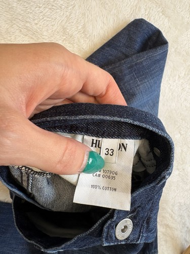 Hudson Mens Wilde Relax Straight Button Fly Stretch Blue Jeans Size 33 - Picture 5 of 10
