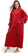 Oversized Wearable Blanket Sweatshirt, Thick Warm Fleece Cozy Sherpa Hooded with