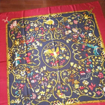 HERMES Cashmere Silk Scarf PIERRES d'Orient et d'Occident Carre 140 Tags No BoxU