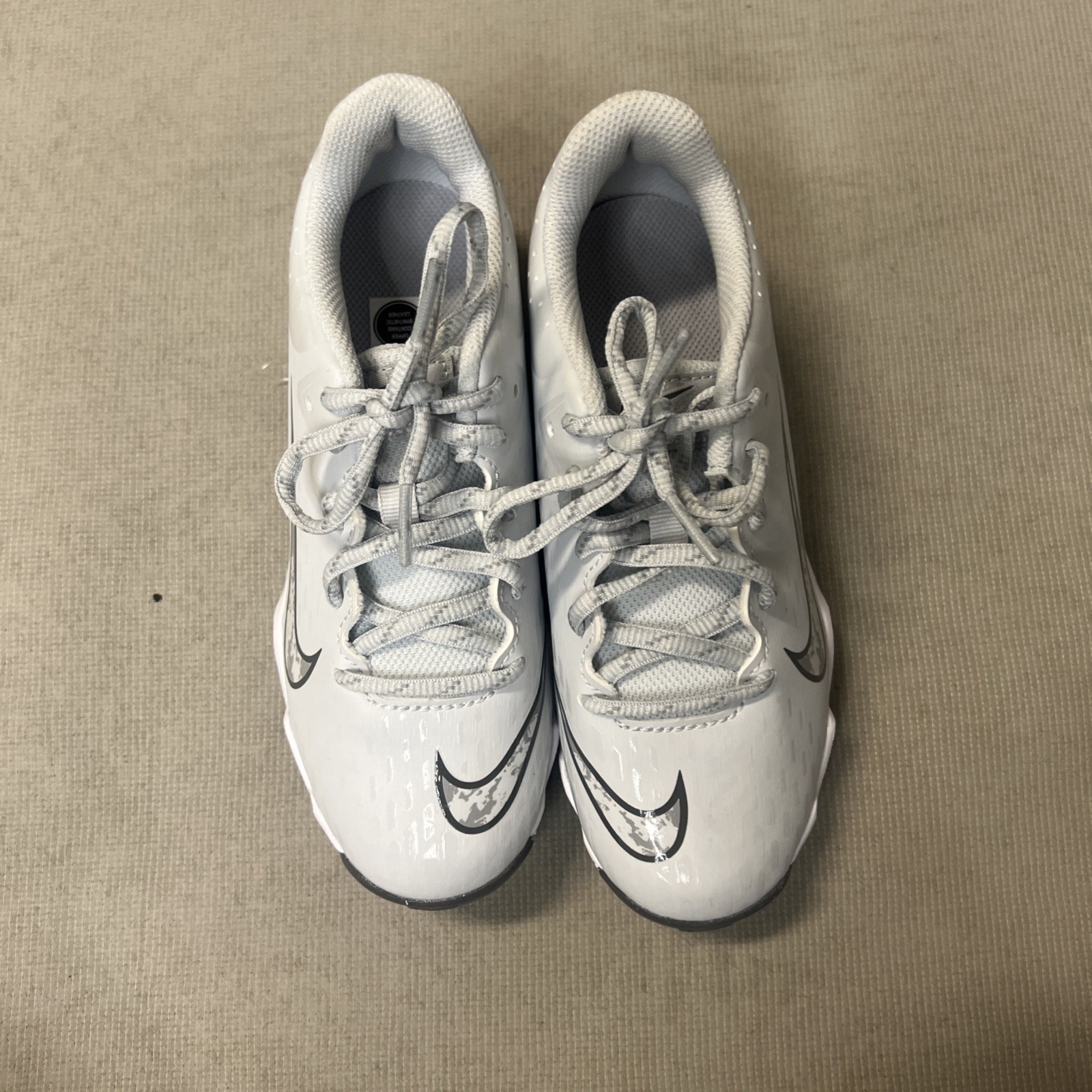 Nike Alpha Huarache 4 Keystone Kids' Baseball Cleats DJ6525-012 Size: 4Y - Grey