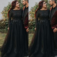 Gothic Wedding Dresses Black V…