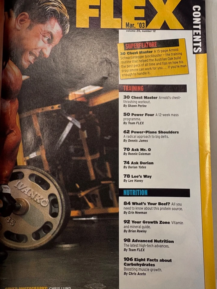 FLEX Bodybuilding Magazine March 2003 Cover Arnold Schwarzenegger 9514 - Image 3 of 4