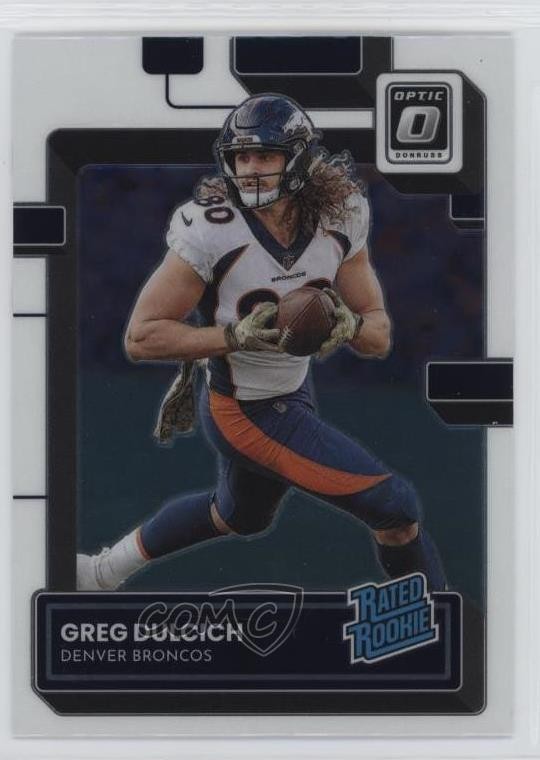 2022 Panini Donruss Optic Rated Rookie Greg Dulcich #288 Rookie RC 1m85