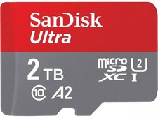 SANDISK ULTRA 2TB MICRO SD MICROSDXC A2 UHS-I U3 MEMORY CARD W/ADAPTER