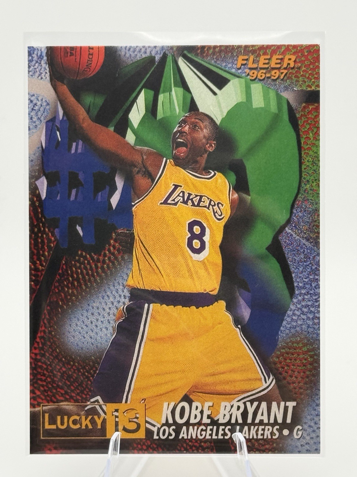 1996-97 Fleer Kobe Bryant # 13 Prize Lucky 13 Rookie