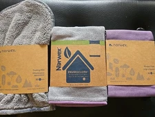NORWEX HOUSEHOLD PKG GRAY  ENVIROCLOTH   WINDOW CLOTH DUST MITT  FREE SHIP. NEW