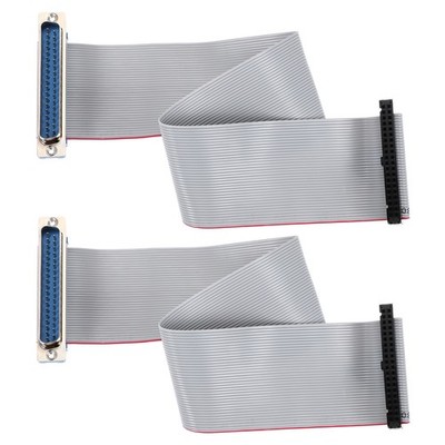 IDC Wire Flat Ribbon Cable DB37 Male to FC-40 Female 30cm Length 2pcs