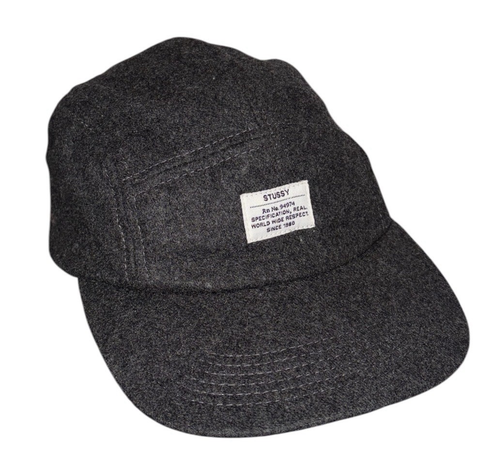 old stussy 黒タグ y2k ギンガムチェック キャップ cap jet 帽子