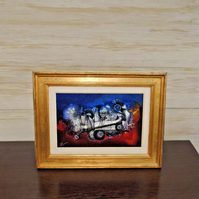 Benjamin Kelman 1887-1957 USA New York ''LOCOMOTIVE RITUELLE''  orig.Ölgemälde