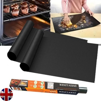 1-10X Schwerlast OFENEINSATZ Blatt Matte Antihaft Wiederverwendbar BBQ Herd UK