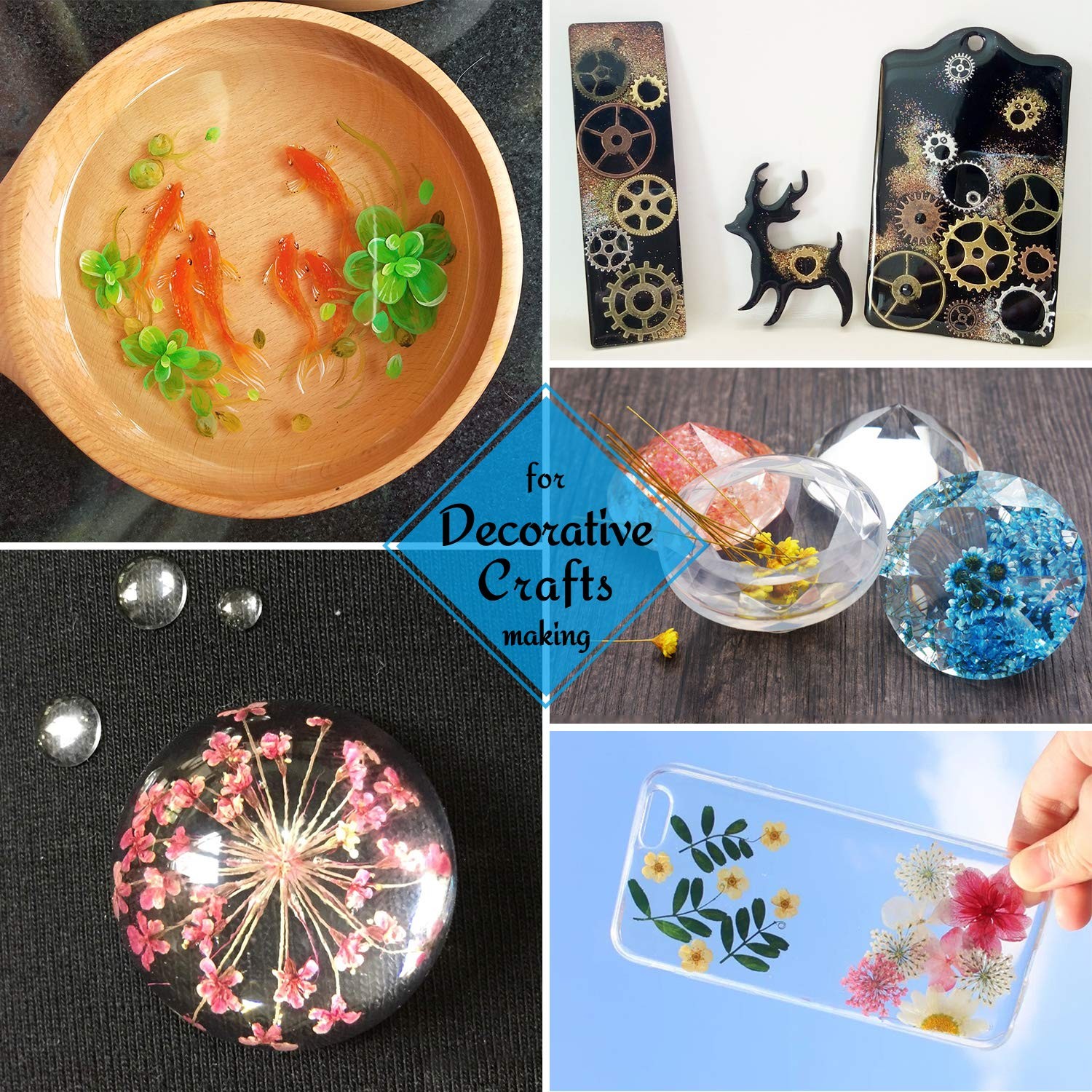 200g UV Resin for Jewelry - Crystal Clear Hard Epoxy with Ultraviolet Curing