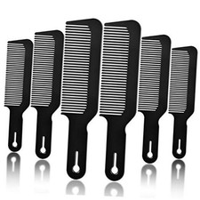 6 Packs Barber Combs, Barberology 9 Inch Clipper Combs Flat Top Clipper Black