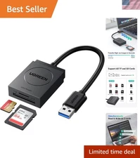 USB 3.0 Dual Slot SD Card Reader – 5Gbps Speed, Compact & Plug & Play
