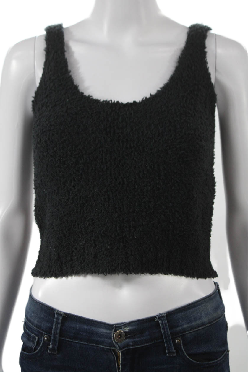 Skims Women Black Scoop Neck Tank Polyester Size SFree Shipping in US $100+ Orders | $6.95 Orders Below