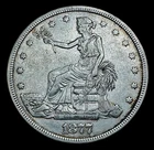 US 1877 Trade Dollar VF - XF Silver $1.00 Coin