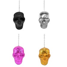 Sparkling Mirrored Skull Discos Reflective Ornament for Halloween Parties Decors