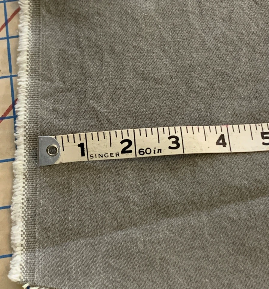 1.5 yd Grayish Green Denim Upholstery Twill Weave Fabric 60" wide *Over 2.5 lbs* - Image 3 of 4