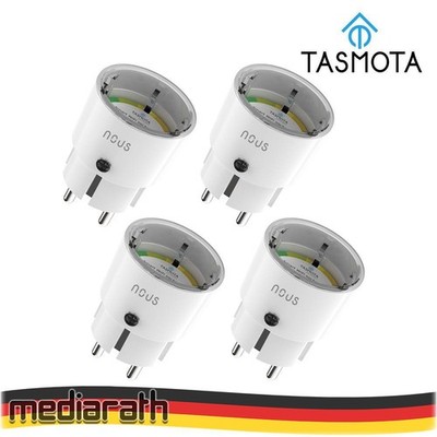 4X Nous A1T 10A 2500W Verbrauchsmessung WiFi Smart Socket Tasmota preinstalled