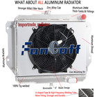 3 Row Radiator+Shroud Fan For 1987~1999 Daihatsu Rocky F70 F75/F80 F85 Diesel MT