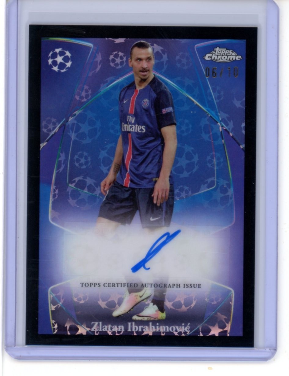 2024-25 TOPPS CHROME UEFA UCC BLACK LEGENDS STARBALL AUTO ZLATAN IBRAHIMOVIC /10