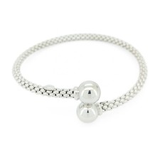 Bracciale Donna Fope® Oro Bianco 18 carati Semirigido - Oro Rigenerato