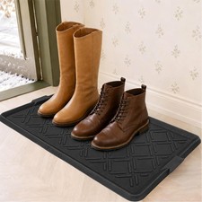 Boot Tray Entryway Rubber Shoe Mat Waterproof Indoor Outdoor Mudroom Storage