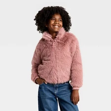 Girls' Faux Fur Jacket - art class